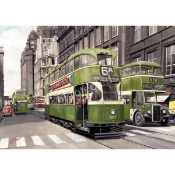Liverpool 6a Pier Head Vintage Tram Large Metal Wall Art