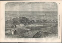 1867 Antique The Opening of the Lincoln and Honington Railway.
