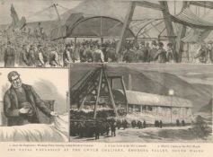 Antique 1887 The Fatal Explosion Cwtch Colliery Rhondda Valley Wales.