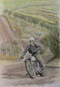 Works BSA Gold Star Motorcross GP 1950's large Metal Wall Art