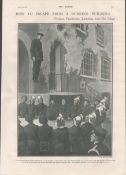 London Fire Brigade Practising 1902 Antique.