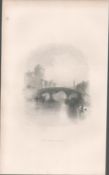 Antique Engraving 1850’s The Four Courts Dublin.