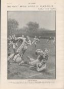 England v Scotland 1900 International Rugby Match Antique