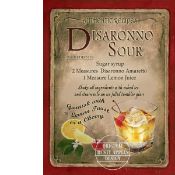 Disaronno Sour Cocktail Authentic Recipe Large Metal Wall Art