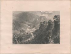 Matlock Bath Antique 1842 Steel Engraving.