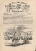 Queen Victoria Landing At Cork Custom House 1849 Antique.