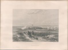Hartlepool Antique 1842 Steel Engraving.