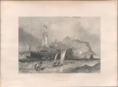 Scarborough Antique 1842 Steel Engraving