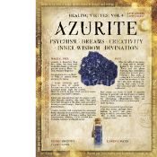 Azurite Crystal Gem Stone Healing Virtues Large Metal Wall Art