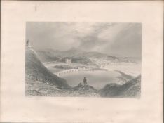 Banff Scotland Antique 1842 Steel Engraving.