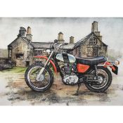 BSA Victor 500 Iconic Motorbike large Metal Wall Art