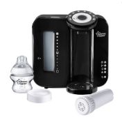 (7M) Lot RRP £180. 2x Tommee Tippee Closer To Nature Perfect Prep Machine (Black Edition). RRP £89