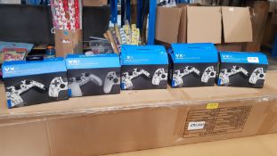 (7H) 5x Gioteck VX4 Premium Wired Controller – 4x Camo, 1x Grey (PS4 & PC) RRP £34.99 Each.