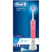 (7I) 8x Braun Oral-B Electric Toothbrush Items. 1x Oral-B Vitality Plus 3D White Pink. 1x Oral-B Vi