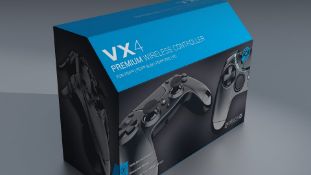 (7H) 5x Gioteck VX4 Premium Wired Controller Black (PS4 & PC) RRP £34.99 Each.