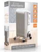 (7L) Approx 60x Items. To Include Fine Elements 1500W 7 Fin Oil Filled Radiator. 23 Piece White Din
