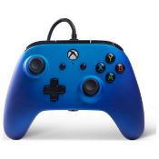 (7H) 4x Xbox Power A Enhanced Wired Controller Sapphire Fade. (All Units Are New)