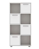 RRP £99.99. Dakota 2x4 Cube Unit White. (H119 x W60 x D29cm). IX566PS.