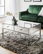 RRP £489. Claudia Mirrored Coffee Table (H.45 x W.90 x D.60cm). IX135PS