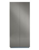 RRP £359. Allure High Gloss 2 Door Wardrobe Grey. (H180 x W80 x D53cm). IX220PS.