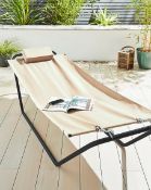 RRP £79. Helsinki Hammock Natural. (H66 x W80 x D211cm). Steel Frame With Powder Coating. OR982PS
