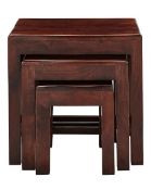 RRP £119. Jaipur Ready Assembled Solid Acacia Wood Nest of 3 Tables. Large Table: H45 x W45 x D35cm