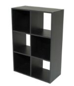 Lot RRP £90. 2x Cube Unit (3 x 2). 1x Black Ash Effect. 1x Grey. (FF244)