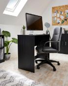 RRP £64. Langley Basic Desk Black. (H75.5 x W90 x D44cm). AC378