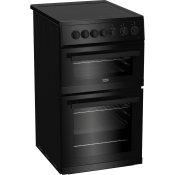 Beko EDVC503B 50cm Electric Double Oven with Ceramic Hob - Black