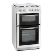 MONTPELLIER MDG500LW 50cm Gas Double Oven - White - REF No 31