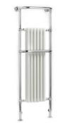 RRP £499. Hampshire Traditional Chrome & White, Large Heated Radiator. 1510 x 510mm.