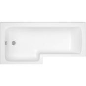 RRP £300. 1700x850x750 Lena LH Shower Bath (With Legs & Fixing Pack)