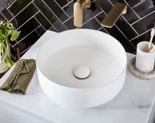 RRP £199. House Beautiful 355 x 120mm Modern Round Cermic Basin. WB353512M