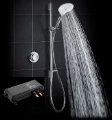 RRP £659. Mira Mode Designer Electronically Controlled Power Shower System. Rear Fed Pumped For Gra