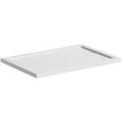 RRP £419. Mira Flight Safe low level anti-slip rectangular shower tray 1700 x 700. With Chrome Wast