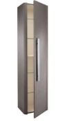 RRP £390. Linen Tall Wall Mounted Storage Unit – Grey. SKU: 535847