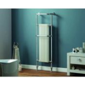 RRP £282. Towelrads Portchester Duel Fuel Chrome & White, Traditional Radiator. 965 x 637mm. 120929