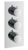 RRP £200. 3 Outlet Designer Thermostatic Shower Valve. Round Handles. 556713