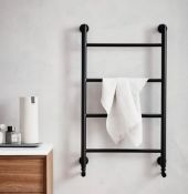 RRP £275. Noir Round Black Radiator - 900 x 560mm