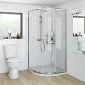 RRP £275. 900 x 900mm 4mm quadrant shower enclosure