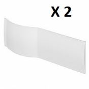 2 x 1700 ´P' Shaped Front Bath Panels