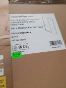 290 x 1950mm Matt Black Frameless Fixed Shower Panel