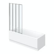 RRP £275. 4 Fold Bath Shower Screen. (Screen Only)