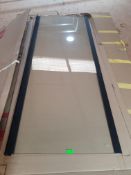 Matt Black 700 x 1850mm Shower Panel.