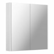 RRP £125. Clarity white mirror cabinet 600 x 600mm. Product code: SMMIR02.