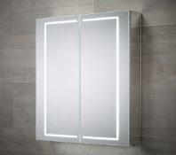 RRP £735. SENSIO 600 x 700mm SONNET DOUBLE DOOR LED MIRROR. By Sensio SE30394CO. 600 x 138 x 700mm