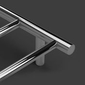 RRP £155. Warmup Anise 4 Round Bar Ladder Straight Towel Rail Polished – HTR-4ROPO. Appear New Unus