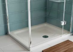 RRP £325. 1000 x 760mm Stone Resin Shower Tray. Appears New Unused With Film Wrap