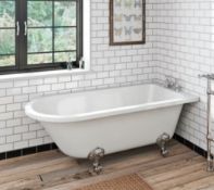 RRP £775 With Feet. 1500 x 780mm Single Ended Traditional Freestanding Roll Top Bath. Appears New u