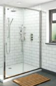 RRP £329. Orchard 6mm framed sliding 1200 x 1850mm. Appears Incomplete, New unused.